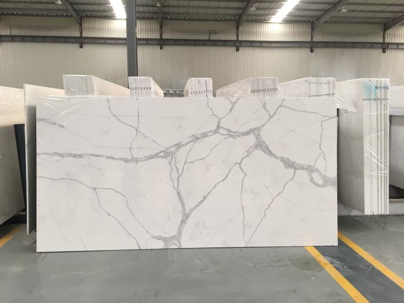Calacatta Lincoln Quartz Slab Made In Malaysia suppliers