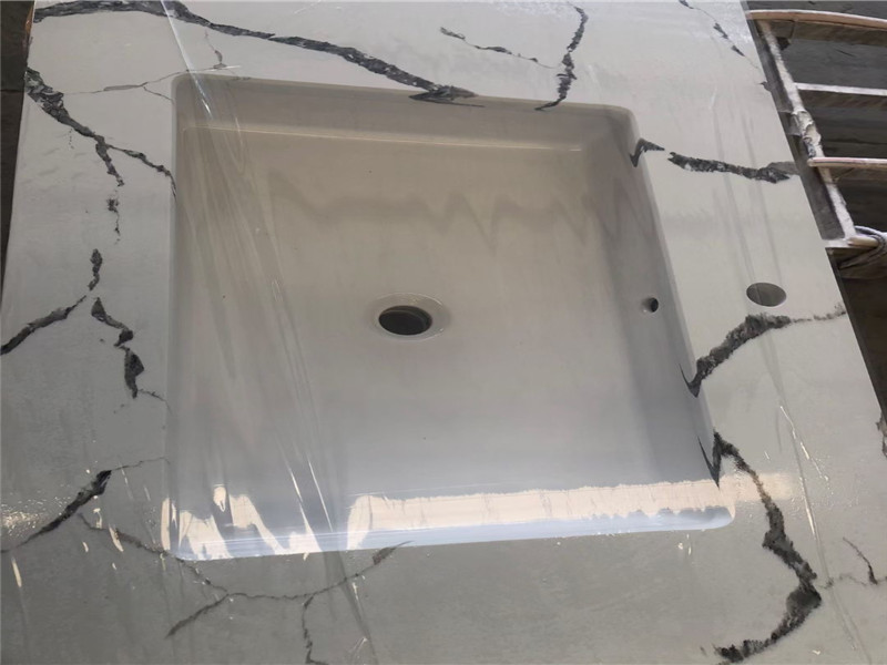 Arctic White Bathroom Vanity Top