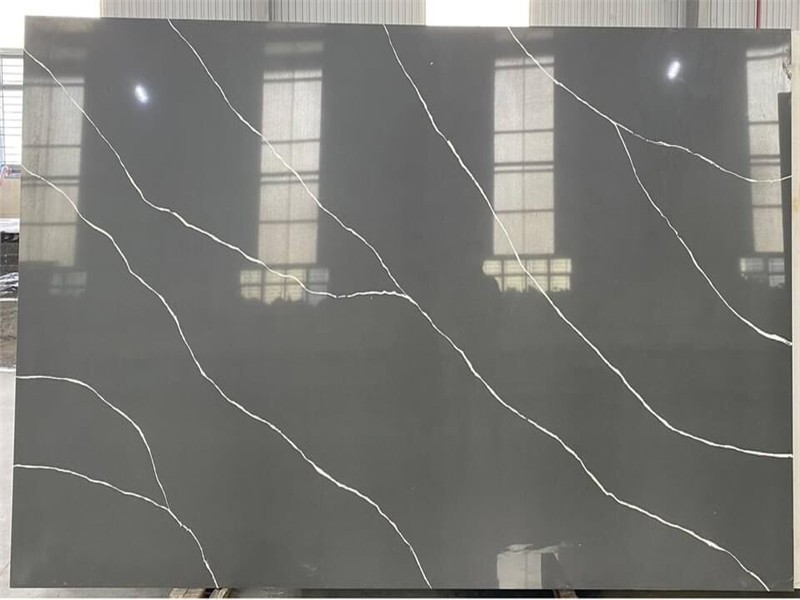 Grey Cement Quartz SLab