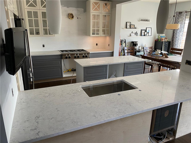 White Carrara Quartz Worktop