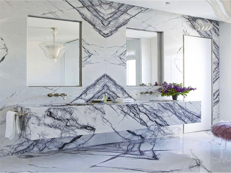 Lilac Marble Bathroom