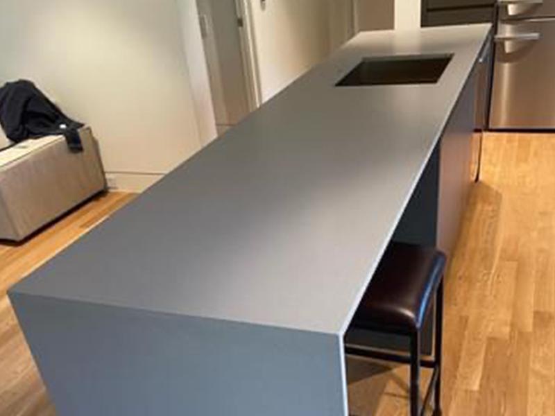 Sleek Concrete Kitchen Island