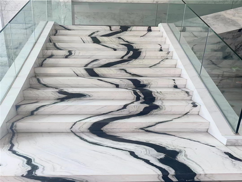 Panda White Marble Stairs