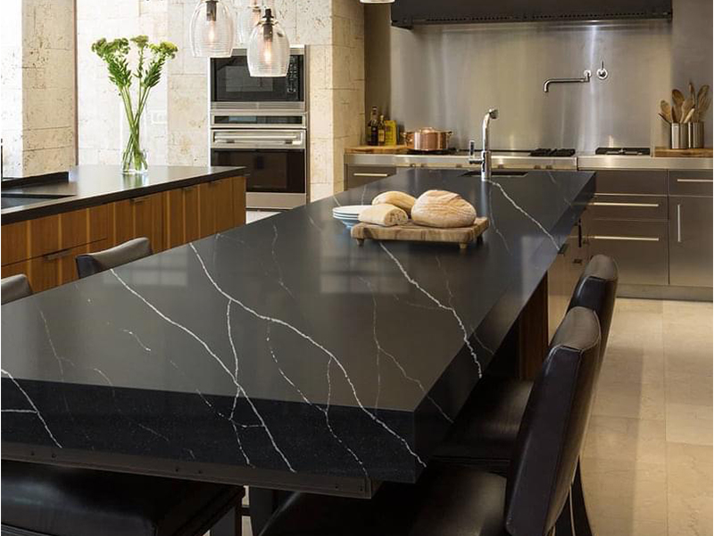 Calacatta Black Quartz Countertop