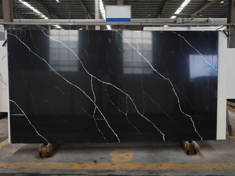 Calacatta Black Quartz Slab