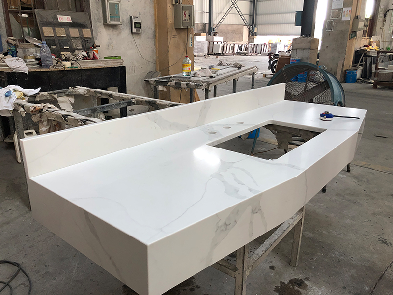 Statuario Quartz Bathroom Vanity Top