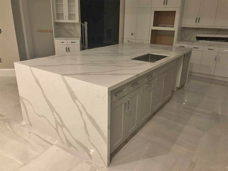 Calacatta Luccia Quartz Kitchen Countertop Waterfall Islands suppliers ...