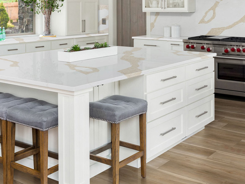 Calacatta Leon Gold Quartz Worktop