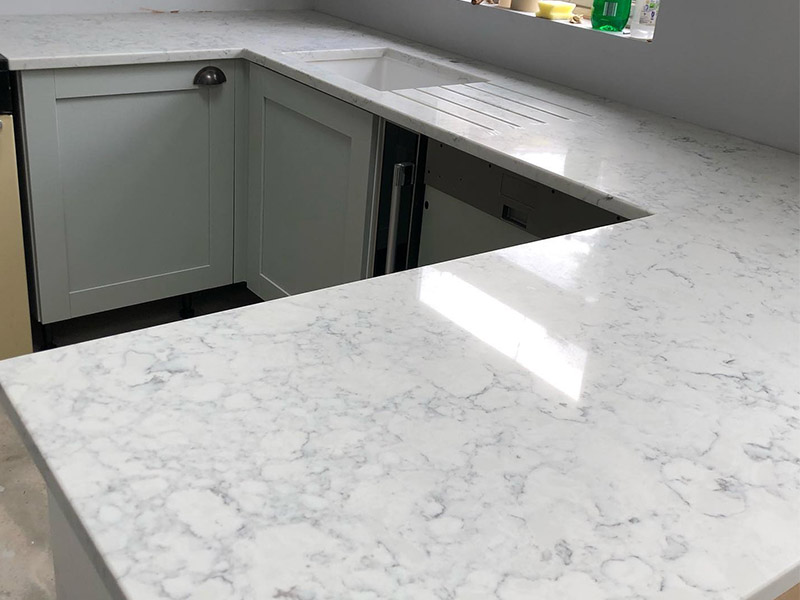 Fairy White Quartz Kitchen Countertop