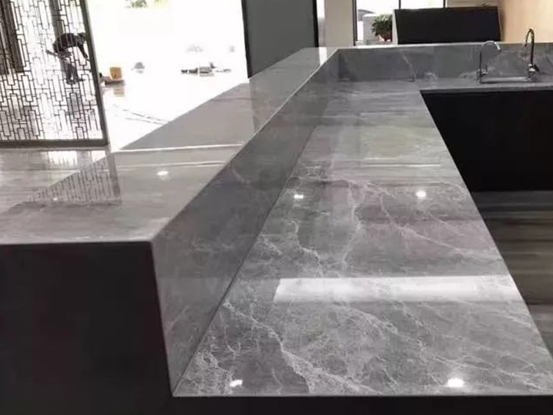 Hermes Grey Marble Bar Tops