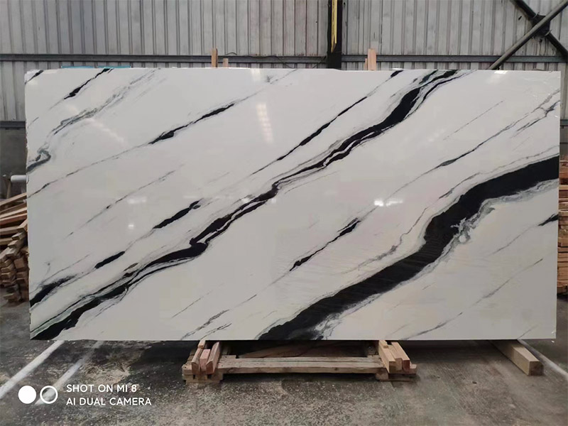 Panda White Artificial Marble Slab