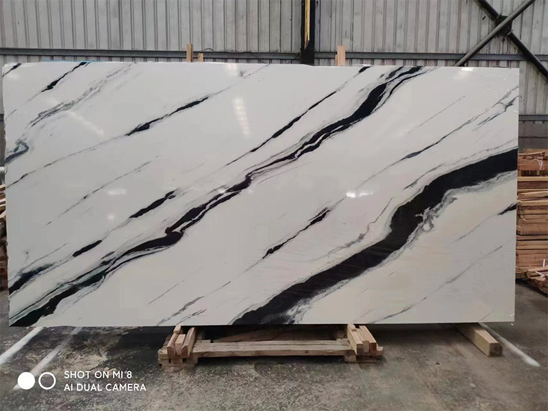 Panda White Marble Engineered Slab