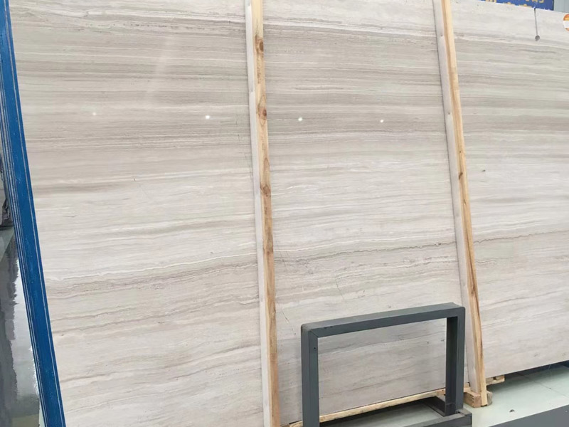 White Wooden Marble Slab