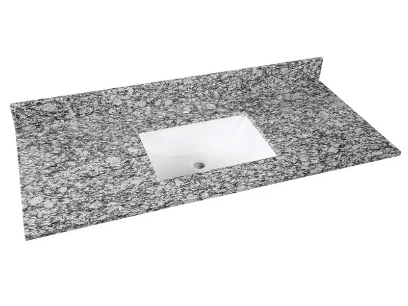 Wave White Granite Vanity Top