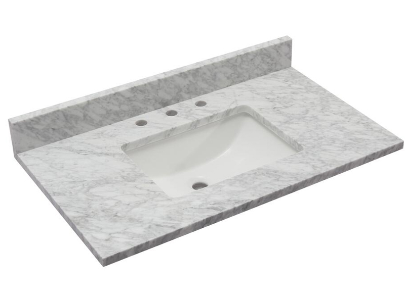 Carrara White Bathroom Sinks 3CM