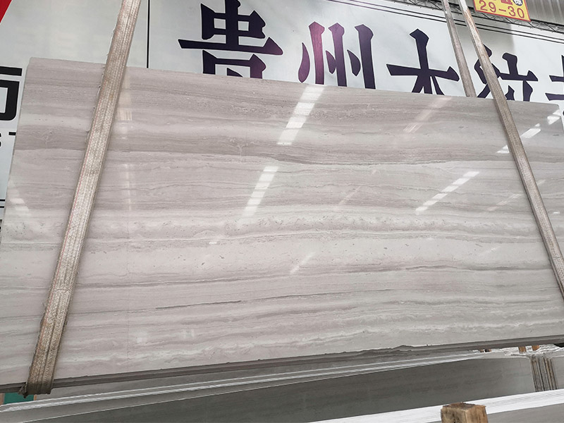 White Wooden Marble Slab