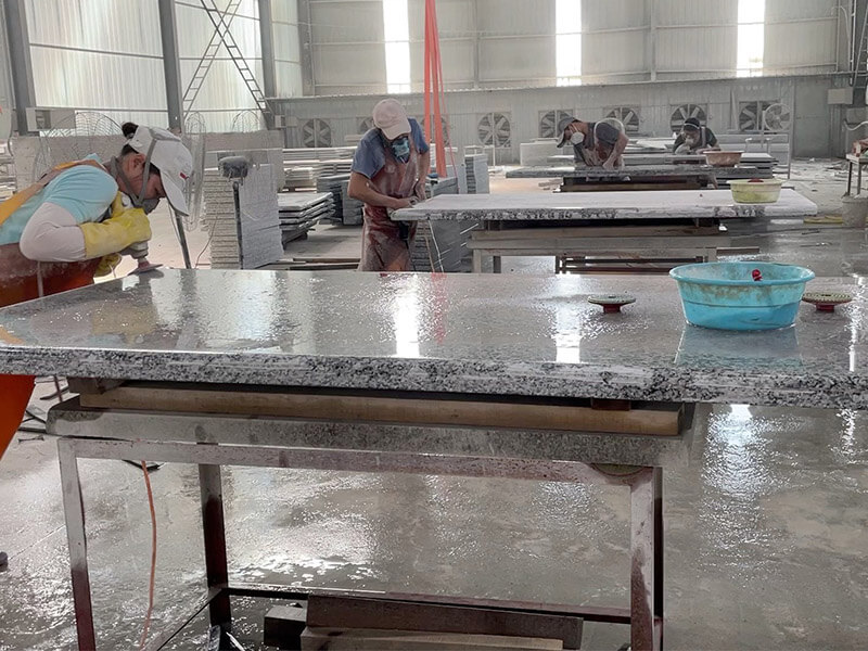 Jilin White Prefab Granite Worktops