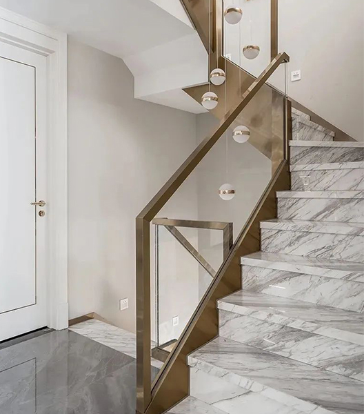 White Marble Stairs