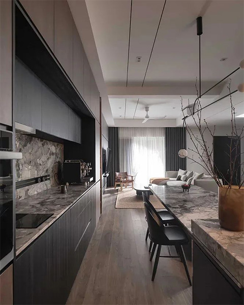 Kitchen Island with Marble Tops