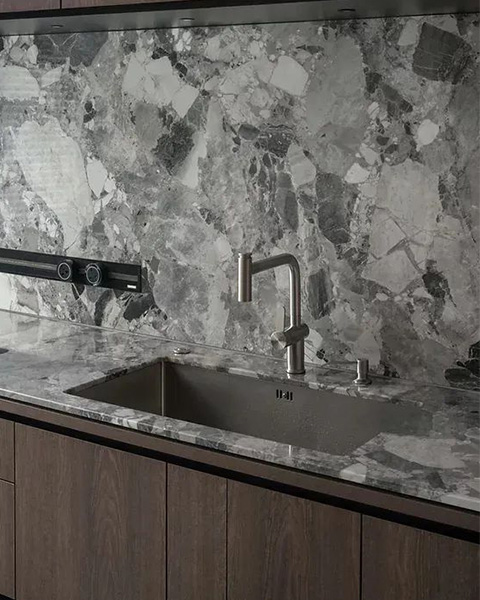 Kitchen Island with Marble Tops