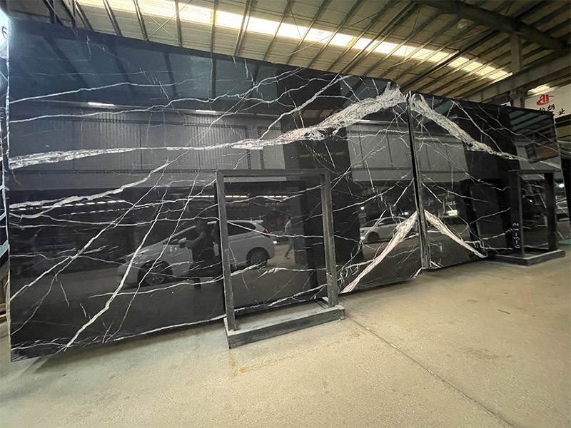 Black Marquina Bookmatched Slab