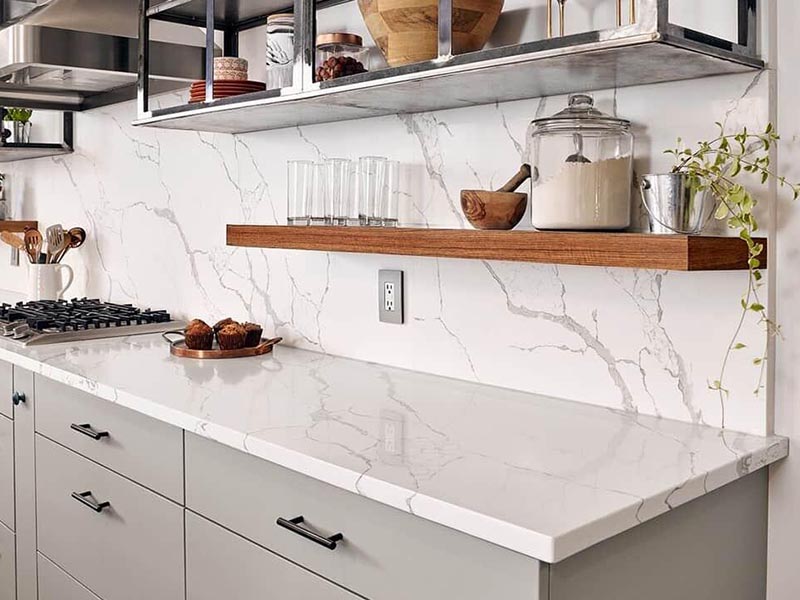 Quartz Kitchen Backsplashes