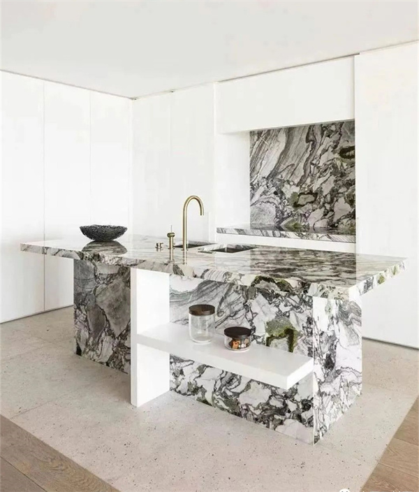 Polished Ice Jade Marble Worktops