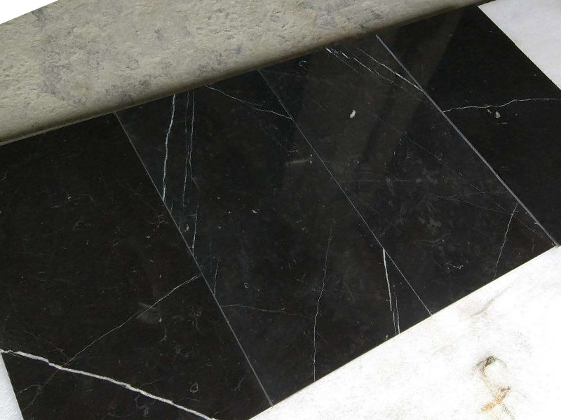 Nero Marquina Marble Honed Tiles