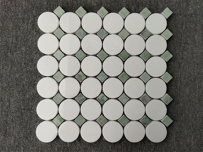 Thassos White Round with dots
