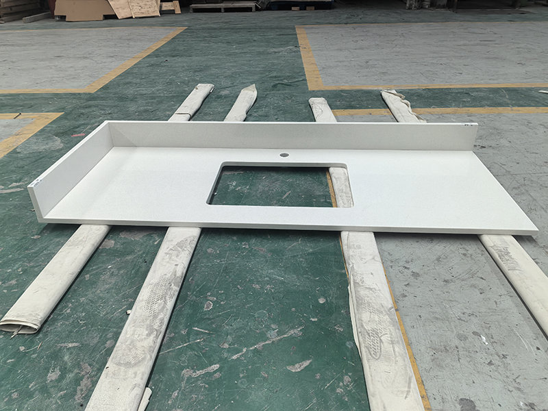 pure white quartz vanity tops