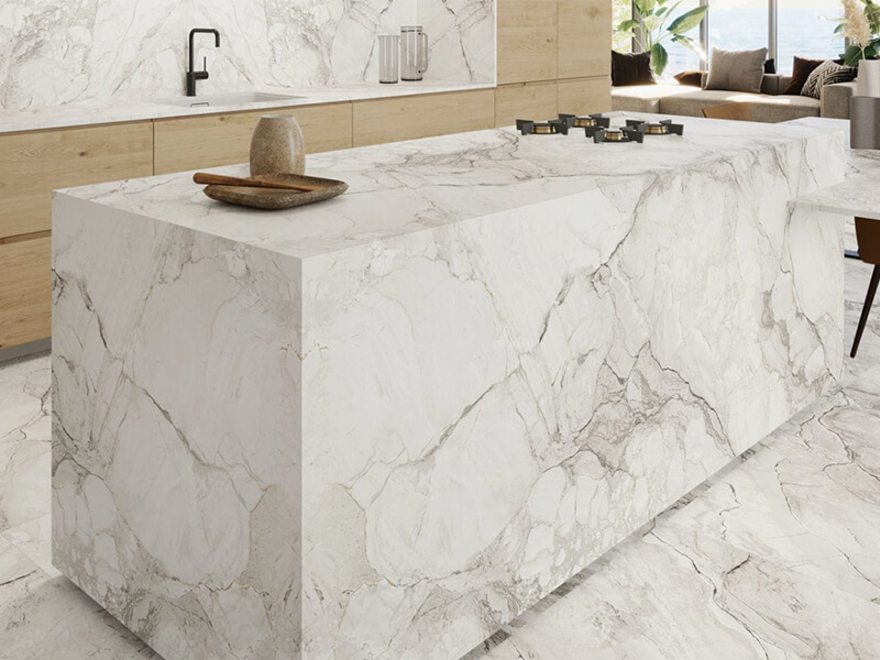 White Camouflage Marble Kitchen White Camouflage Marble Kitchen