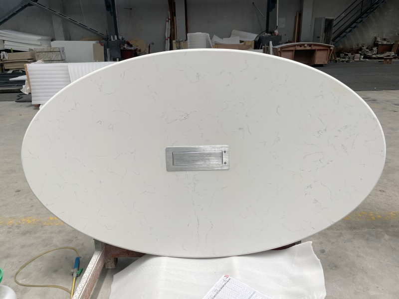 Carrara White Quartz Table tops Carrara White Quartz Table tops
