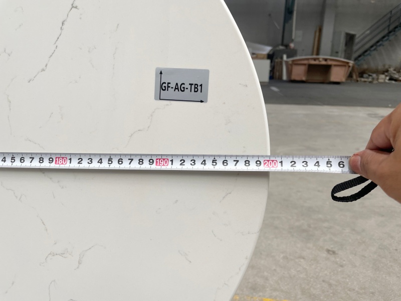 Carrara White Engineered Quartz Table Tops customized Carrara White Engineered Quartz Table Tops customized