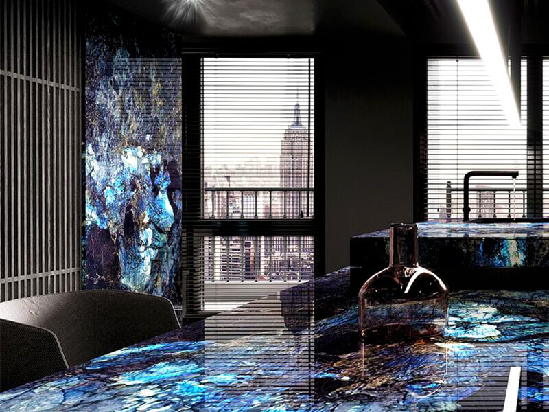 Labradorite Blue Wall and Worktop Labradorite Blue Wall and Worktop