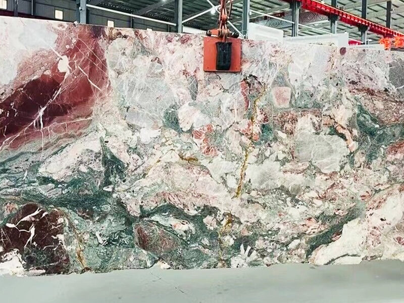 Four Seasons Pink Green Marble Slab Four Seasons Pink Green Marble Slab
