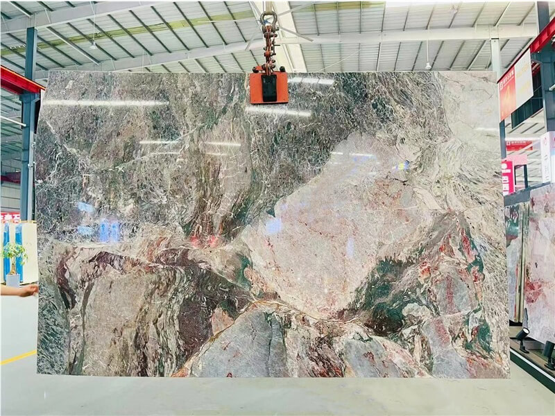 Four Seasons Pink Green Marble Slab Four Seasons Pink Green Marble Slab
