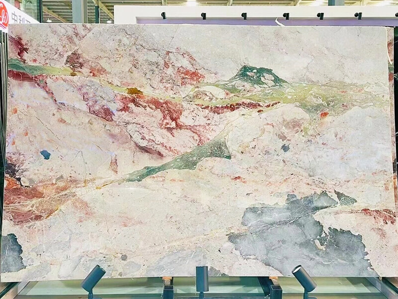 Four Seasons Pink Green Marble Slab Four Seasons Pink Green Marble Slab