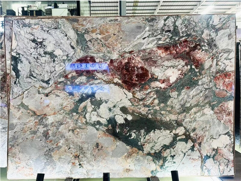 Four Seasons Pink Green Marble Slab Four Seasons Pink Green Marble Slab