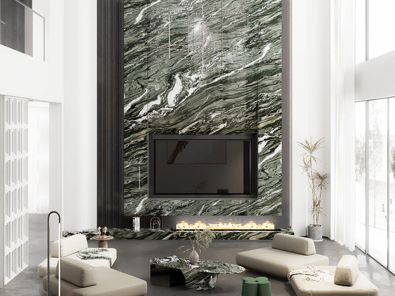 Green Silk Quartzite Wall