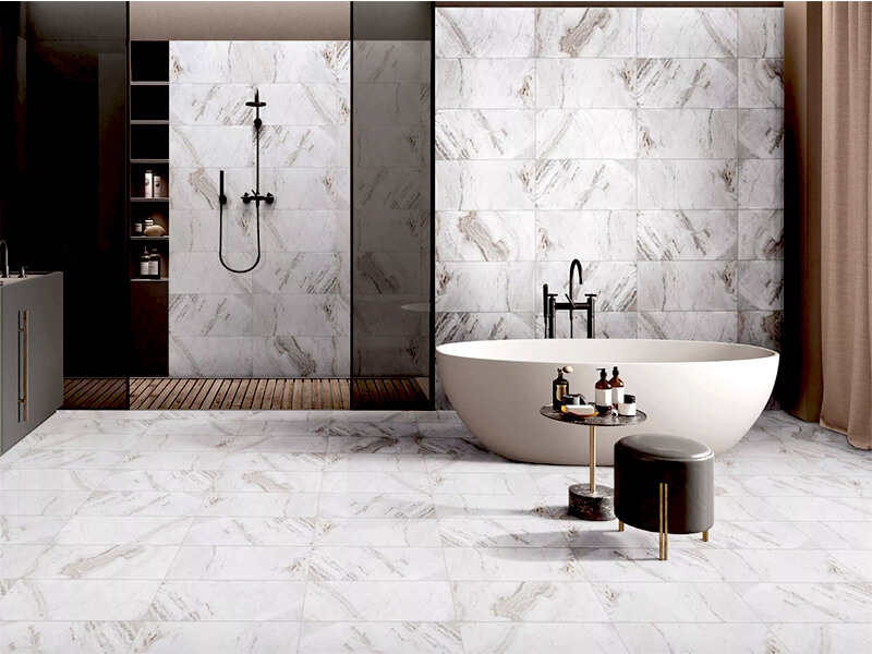 Bianco Orion Marble Bathroom