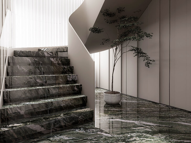 Green Silk Quartzite Stairs