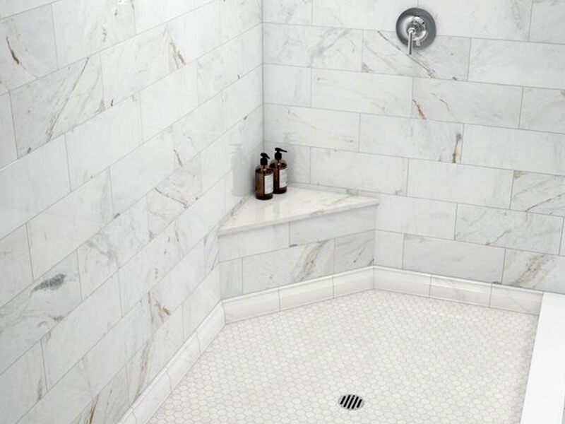 Bianco Orion Marble Bathroom