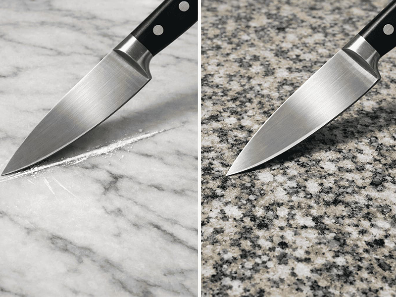 Scratch Resistance: Marble vs Granite