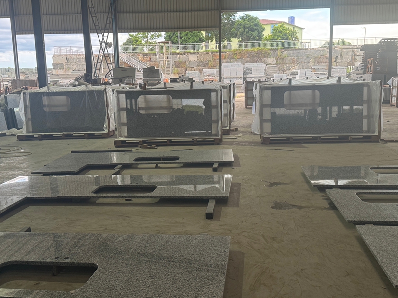 Cambodia G623 Granite Countertop Production
