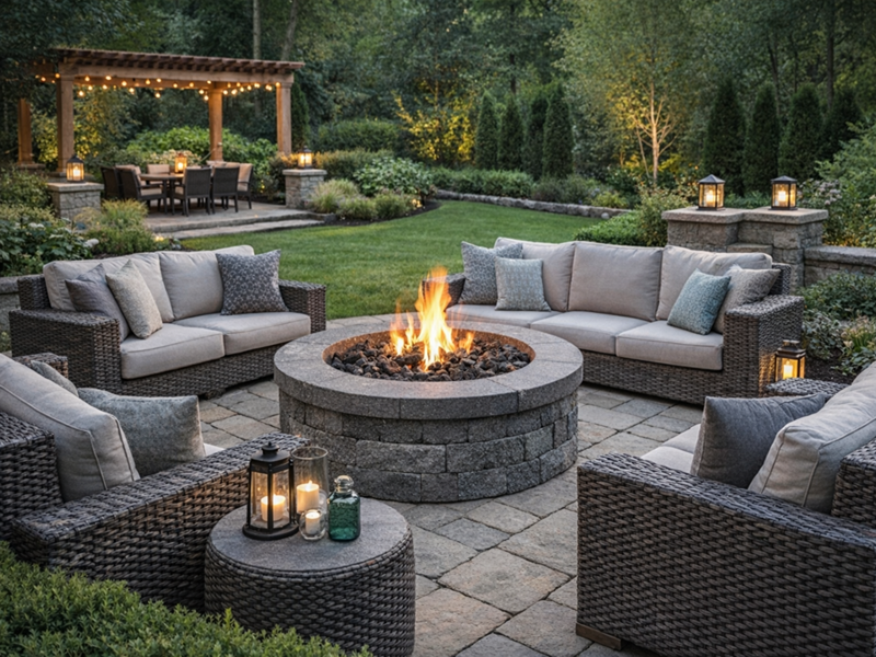 Cambodia G654 Granite Fire Pit Outdoor Application