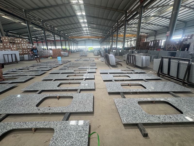 Cambodia G623 Granite Countertop Workshop View
