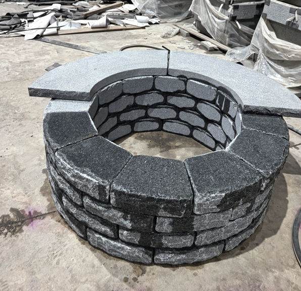 Cambodia G654 Granite Fire Pit Design