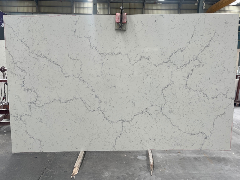 White Attica Quartz with Elegant Veining White Attica Quartz with Elegant Veining