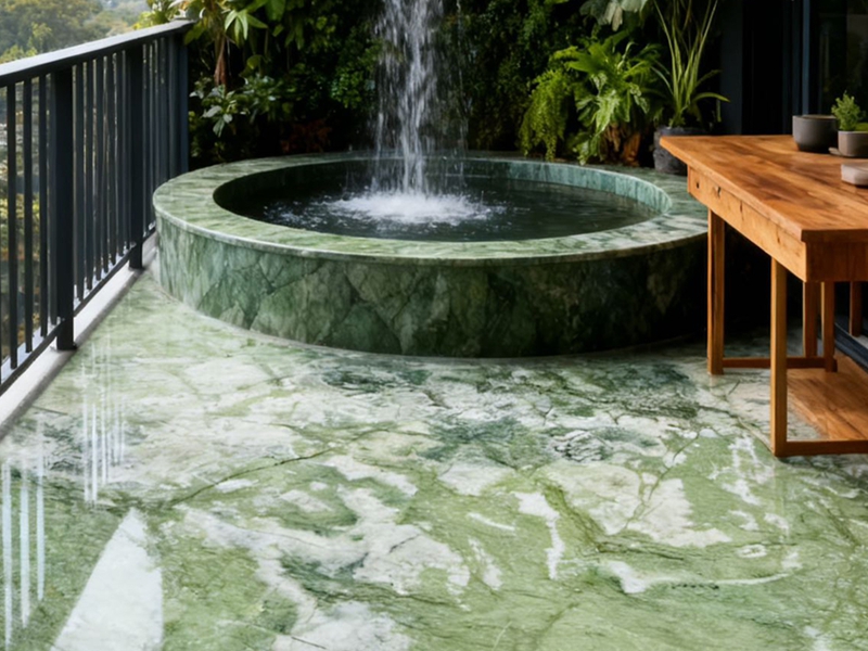 Translucent Green Stone Flooring