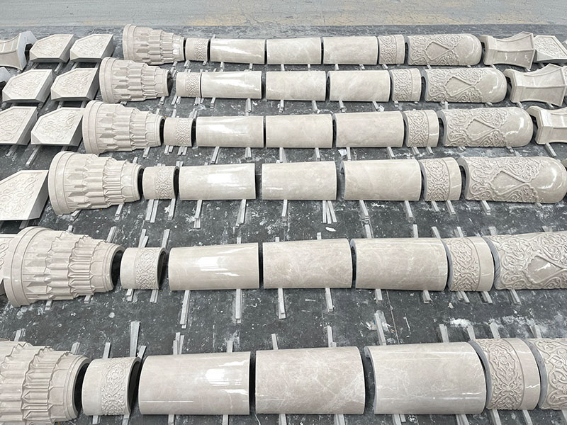 Aran White Marble Columns